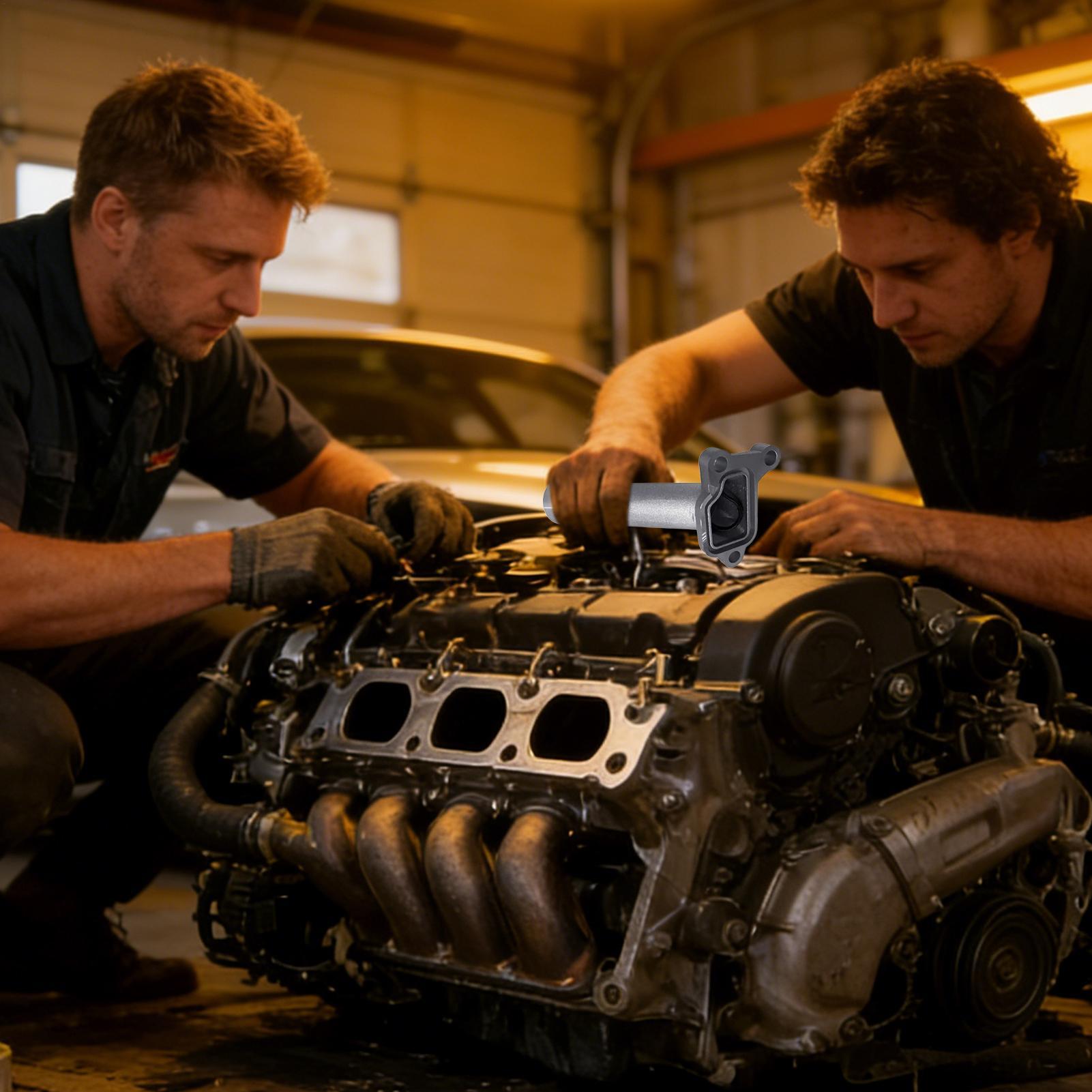 Auto Repair Shop In - สำหรับ BMW； ข้อต่อท่อน้ำหล่อเย็น อะลูมิเนียมอัลลอยด์คุณภาพสูง ข้อต่อท่อฮีตเตอร์อเนกประสงค์ สำหรับร้านซ่อมรถยนต์
