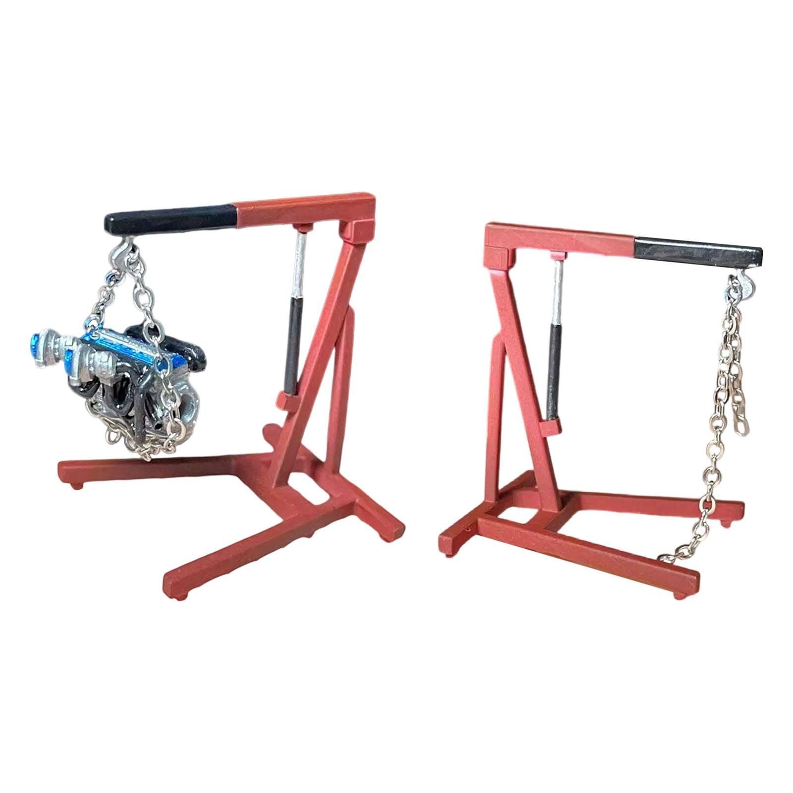 Engine Hoist Crane - โมเดลเครนยกเครื่องยนต์รถยนต์ขนาด 1:64 ของไดโอรามา, เครนยกเครื่องยนต์ขนาดจิ๋ว แข็งแรง ทนทาน