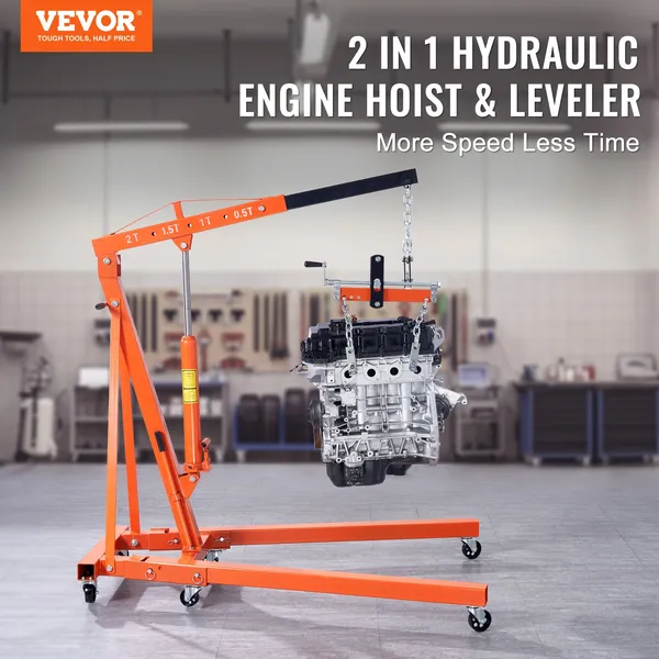 เครื่องยกไฮดรอลิก VEVOR พร้อมค - Engine Hoist Crane บทวิจารณ์และราคา