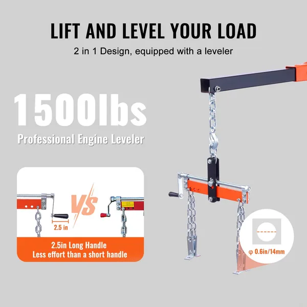 เครื่องยกไฮดรอลิก VEVOR พร้อมค - Engine Hoist Crane บทวิจารณ์และราคา