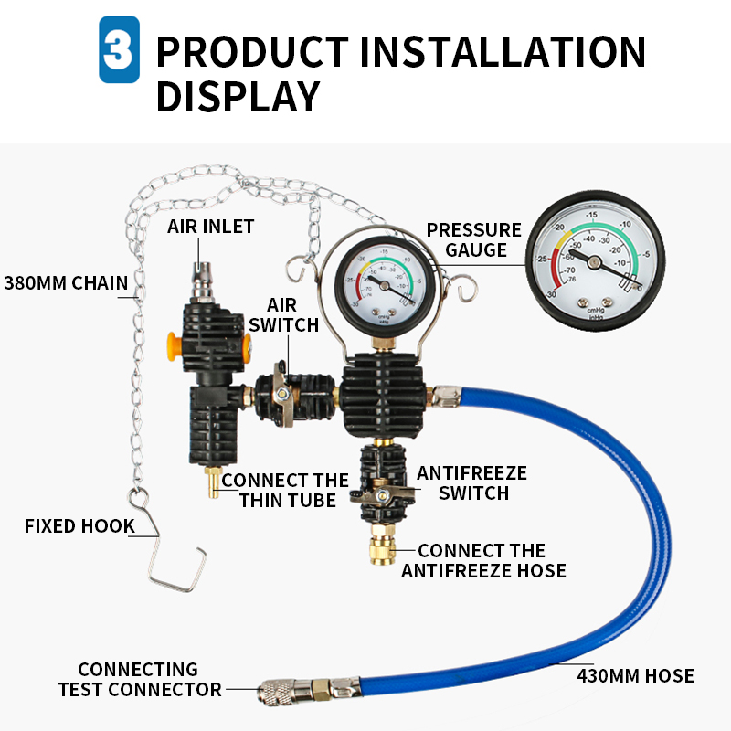 33 ชิ้น/ล็อต Universal เครื่อง - Radiator Pressure Tester บทวิจารณ์และราคา